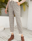 Ivy Lane Tied Printed Pants with Pockets