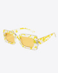 White Smoke Tortoiseshell Rectangle Polycarbonate Sunglasses Sentient Beauty Fashions *Accessories