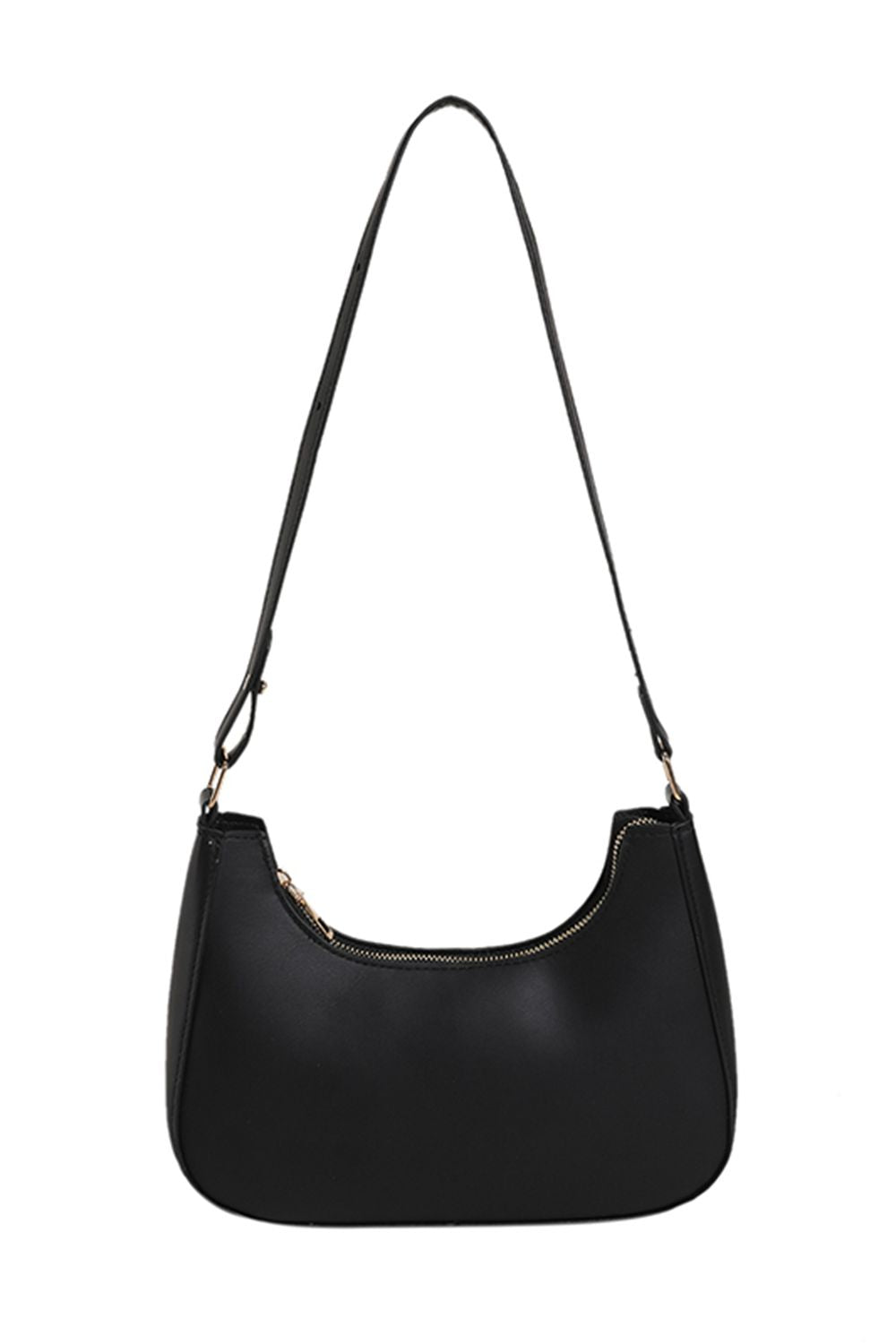 Black PU Leather Shoulder Bag Sentient Beauty Fashions Apaparel &amp; Accessories