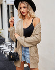 Cable-Knit Long Sleeve Cardigan