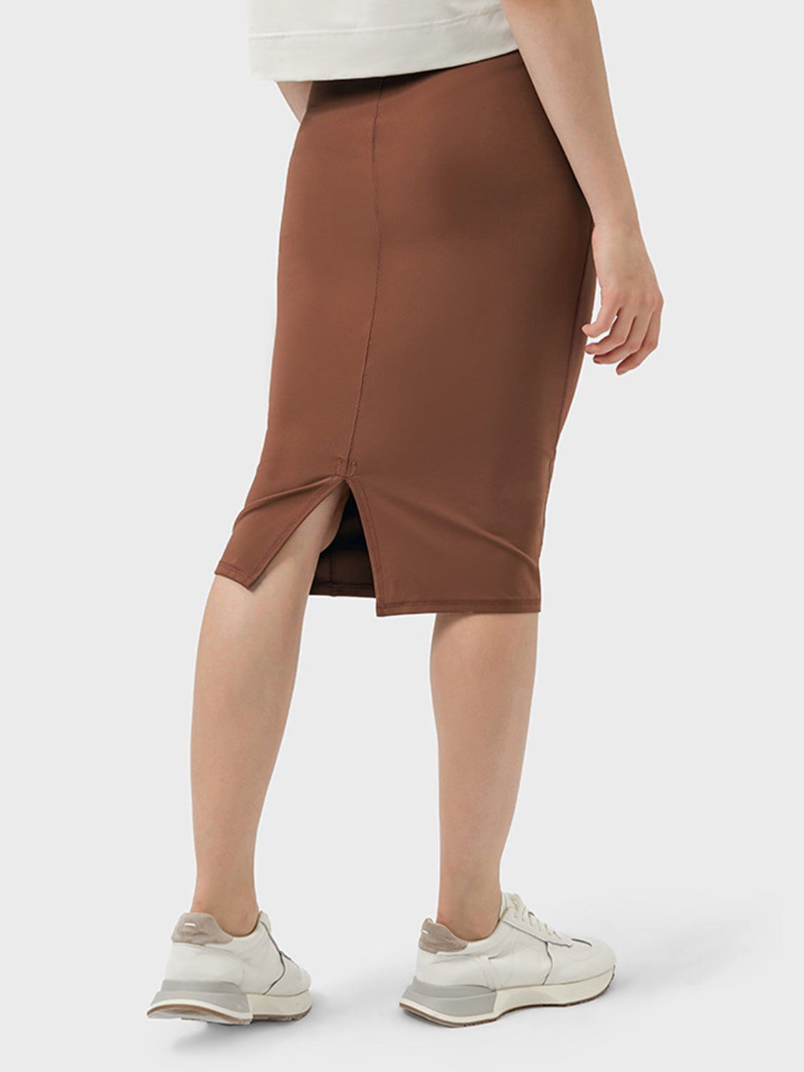 Light Gray Slit Wrap Active Skirt Sentient Beauty Fashions Apparel &amp; Accessories