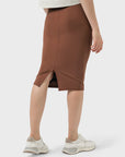 Light Gray Slit Wrap Active Skirt Sentient Beauty Fashions Apparel & Accessories