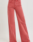 RISEN Full Size High Rise Tummy Control Wide Leg Jeans