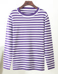 Striped Round Neck Long Sleeve Sweater