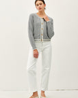 Be Cool Cable Knit Long Sleeve Contrast Edge Cardigan