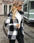 Plaid Collared Neck Button Down Jacket