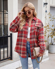 Mandy Plaid Button Up Long Sleeve Shirt