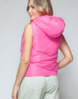 Snobbish Zip Up Quilted Hooded Vest