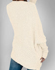 Double Take Pocketed Open Front Long Sleeve Cardigan