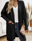 Devine Open Front Long Sleeve Cardigan