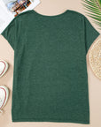 Heathered V-Neck Short Sleeve T-Shirt