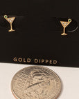 Fame Cubic Zirconia Martini Glass Stud Earrings