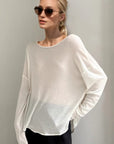 Basic Bae High-Low Long Sleeve T-Shirt