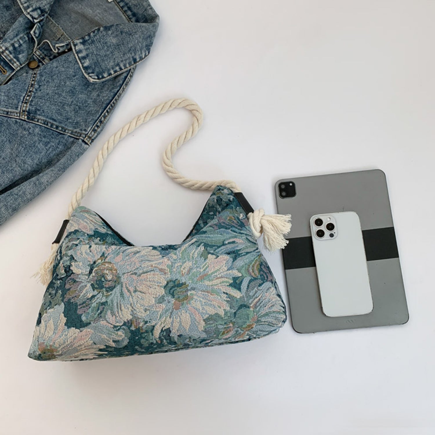 Light Gray Printed Small Crossbody Bag Sentient Beauty Fashions Bag