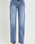 RISEN Full Size High Rise Straight Leg Jeans with Pockets