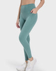 Lavender Pocketed High Waist Active Leggings