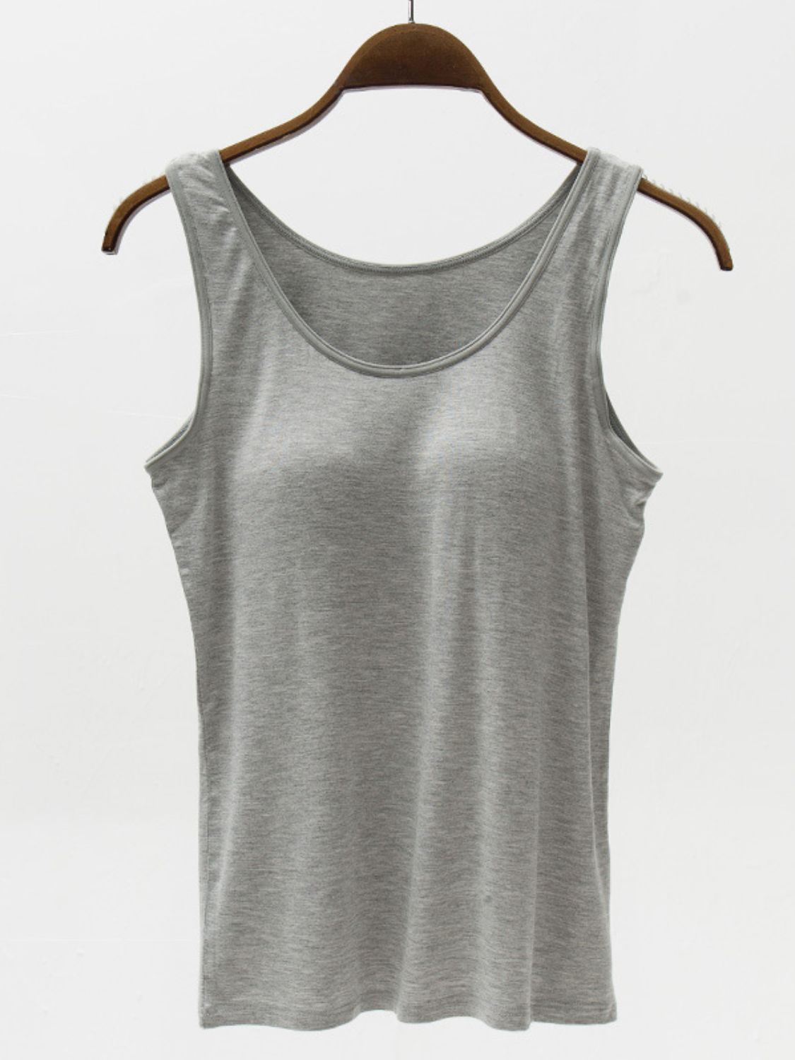 Lavender Full Size Wide Strap Modal Tank with Bra Sentient Beauty Fashions Apparel &amp; Accessories