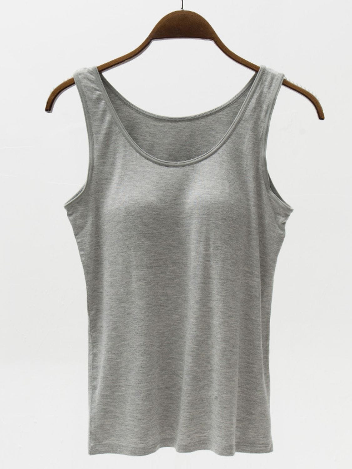 Lavender Full Size Wide Strap Modal Tank with Bra