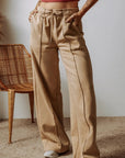 Drawstring Wide Leg Pants with Pockets