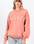 SAGE + FIG LOVE Path Applique Drop Shoulder Sweatshirt