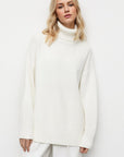 Basic Bae Turtleneck Dropped Shoulder Long Sleeve Sweater