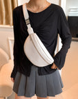 Black PU Leather Sling Bag Sentient Beauty Fashions Bag