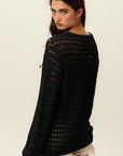 BiBi Round Neck Openwork Knit Cover Up