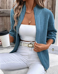 Perfee Zip Up Long Sleeve Cardigan