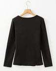 Round Neck Long Sleeve Top