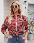 Mandy Plaid Button Up Long Sleeve Shirt