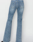 Light Gray RISEN Full Size Mid Rise Bootcut Jeans