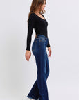 Judy Blue Full Size Raw Hem Straight Leg Jeans