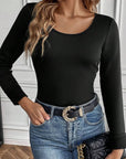 Round Neck Long Sleeve Top