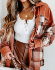 Plaid Button Up Long Sleeve Jacket