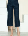 Judy Blue Full Size Side Seam Braid Detail Crop Wide Leg Jeans