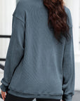 Glitter Ghost Round Neck Long Sleeve Sweatshirt