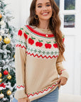 Angel Wings Graphic Round Neck Long Sleeve Sweater