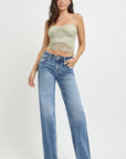 RISEN Full Size High Rise Straight Leg Jeans with Pockets