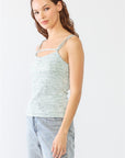 Lavender Le Lis Heathered Ribbed Adjustable Strap Cami