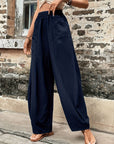 Elastic Waist Pants with Pockets