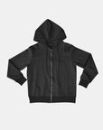 Full Size Drawstring Zip Up Long Sleeve Hooded Outerwear