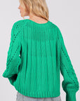 SAGE + FIG Cable-Knit Long Sleeve Sweater