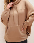 Drawstring Turtleneck Long Sleeve Sweatshirt