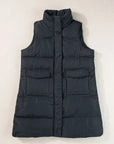 Light Gray Pocketed Zip Up Vest Coat