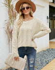 Round Neck Drop Shoulder Sweater