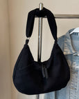 Ribbed Adjustable Strap Shoulder Bag