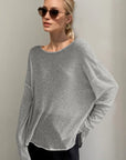 Basic Bae High-Low Long Sleeve T-Shirt