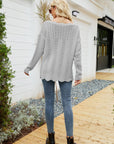 Round Neck Drop Shoulder Sweater