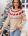 Angel Wings Graphic Round Neck Long Sleeve Sweater