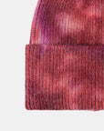 Tie-Dye Cuffed Rib-Knit Beanie Hat